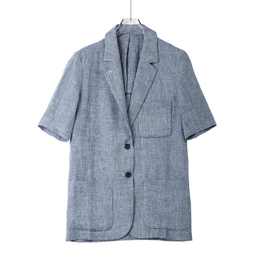 亚麻格子西装 商品图1