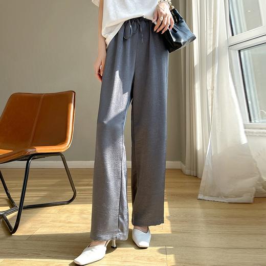 【新中式】SIIJJEYY枝辑垂感提花阔腿裤，仿真丝，丝滑缎面  (6色可选) 商品图7