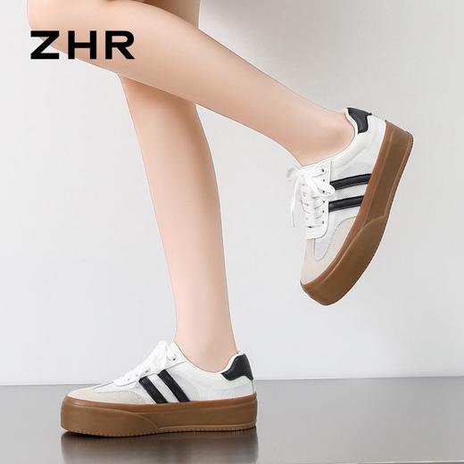 ZHR则则德训鞋女2024春季新款百搭厚底运动休闲鞋软底透气板鞋女 商品图7
