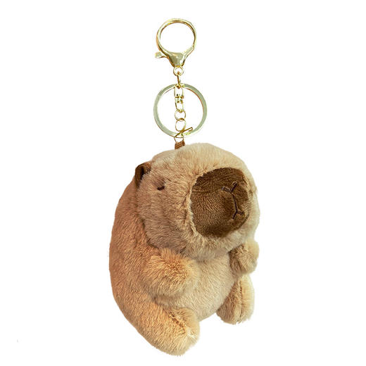 水豚鼠毛绒玩偶钥匙链挂件 商品图3