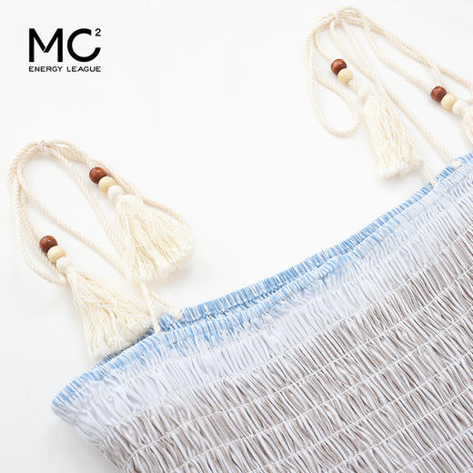 mc2夏日多巴胺彩色少女风条纹吊带连衣裙女装时髦别致修身连衣裙 商品图0