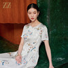 佐尔美气质碎花100%桑蚕丝连衣裙女M42LS35 商品缩略图2