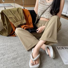 【修饰各种腿型】骆柒柒冰感翻边纸片裤 轻薄透气显腿长