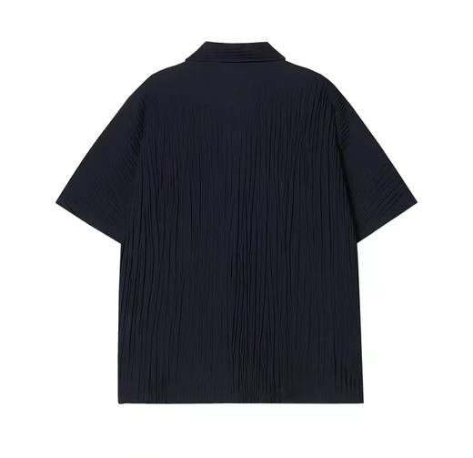 T0150夏季新款纯色条纹高弹polo衫百搭男士休闲上衣潮流宽松短袖 商品图1