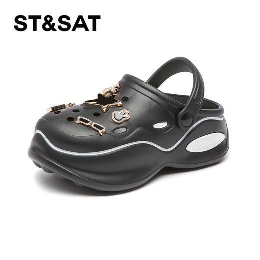 星期六时尚外穿增高厚底沙滩洞洞鞋SSC21101RC 商品图13