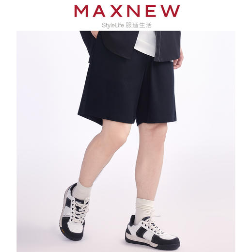 【短裤】男装柔软亲肤舒适微阔五分裤 1N2114102 商品图1