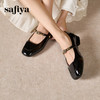 Safiya/索菲娅2024秋 法式复古玫瑰金属扣方头低跟浅口玛丽珍鞋 SF43112134 商品缩略图6