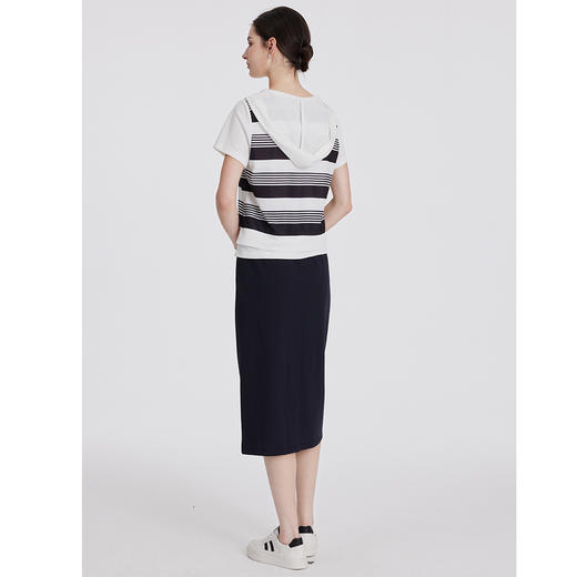 司歌休闲直身弹力半裙抽绳显瘦C891058y 商品图3