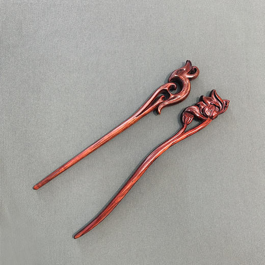 凤舞&莲荷°犀牛紫檀发簪 商品图0