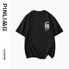 PINLI品立夏季新款贴布印花短袖T恤男士潮流时尚休闲宽松上衣B242111116 商品缩略图5