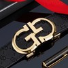 父亲节礼物【礼盒合金字母皮带男】自动扣牛皮压花腰带 休闲商务裤配饰 商品缩略图2
