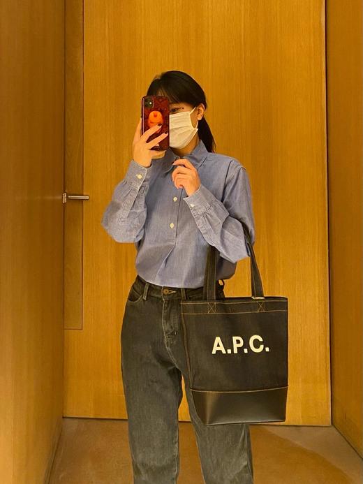 A.P.C 牛仔拼接 男女同款 托特包 PJ883 商品图3