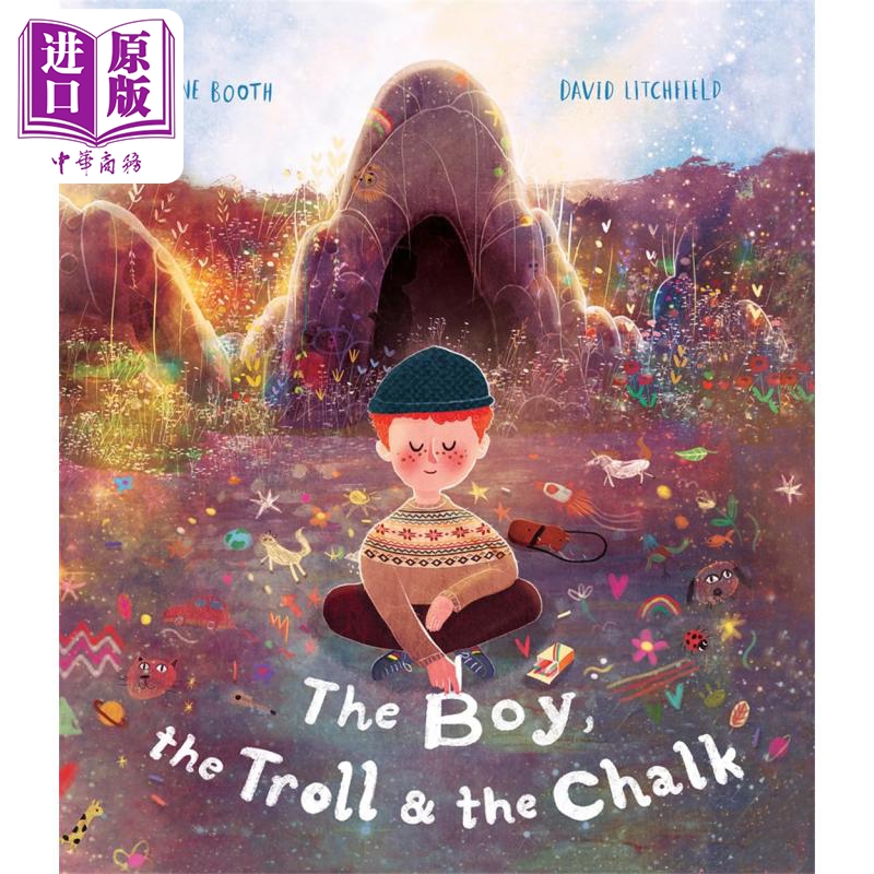 【中商原版】男孩 巨兽和粉笔 David Litchfield The Boy the Troll and the Chalk英文原版 儿童绘本故事图画书 精装精品绘本