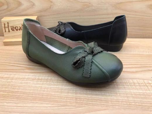 豪行2023年春季新品时尚休闲真皮浅口女单妈妈鞋23120622 商品图3