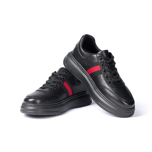 柒牌男士板鞋秋季2024新款时尚潮流百搭圆头系带轻便舒适休闲男鞋	127X70050 商品图1