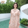 佐尔美夏季新款 气质时尚波点桑蚕丝中长连衣裙女E32LS79 商品缩略图0