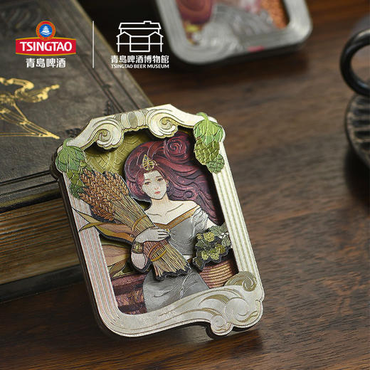 【青岛啤酒博物馆】酒神啤酒花木质冰箱贴文创纪念品  青岛啤酒 官方文创 商品图4