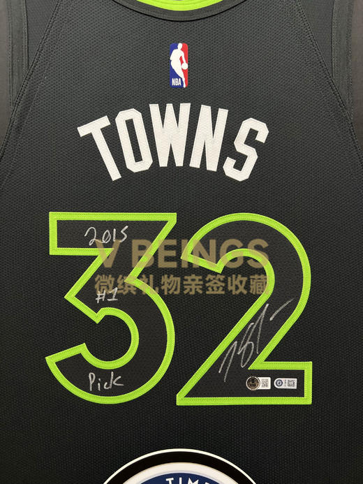 收藏系列 唐斯 森林狼队32号蓝色 亲笔签名球衣 商品图2