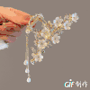 【家居百货】小仙女们必入超仙【新中式·茉莉花流苏抓夹】水钻高级感发夹盘发鲨鱼发饰！年年岁岁花相似！岁岁年年人不同 商品缩略图5
