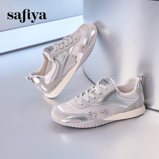 Safiya/索菲娅2024秋 芭蕾仙女风绸缎蝴蝶结透气百搭运动休闲鞋 SF43112017 商品图1