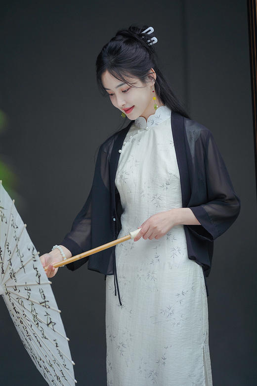 逸红颜明月优选 #『采薇』东方美学·夏日清凉衫，10MM真丝乔其，金庸小龙女般清冷飘逸 商品图8