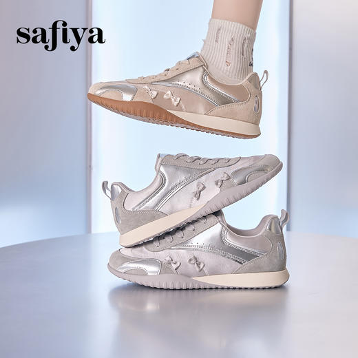 Safiya/索菲娅2024秋 芭蕾仙女风绸缎蝴蝶结透气百搭运动休闲鞋 SF43112017 商品图0