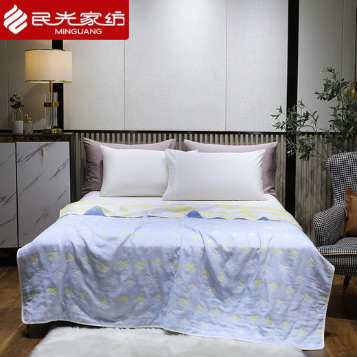 民光全棉【六层纱布毯】成人办公室盖毯（150*200CM）-J36201XXG 商品图1