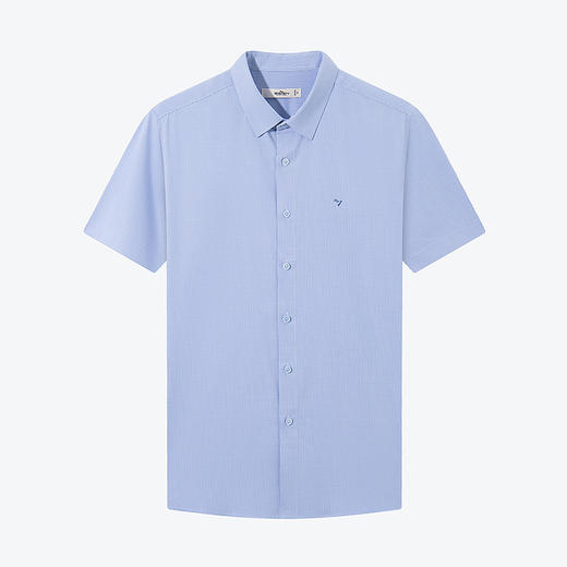 【含竹纤维】柒牌男装短袖衬衫男2024夏季新款细条纹休闲商务衬衣	126A70450 商品图4
