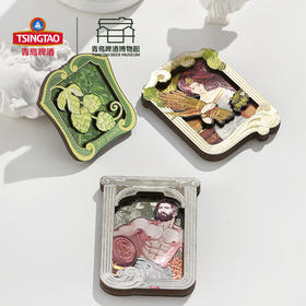 【青岛啤酒博物馆】酒神啤酒花木质冰箱贴文创纪念品  青岛啤酒 官方文创