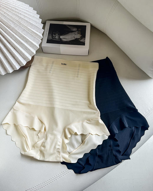 现货 THS 5.25-无 lap家【不退换】 横条压纹收腹裤 瞬间拥有S线高腰收腹裤 2条装  BO110 商品图1