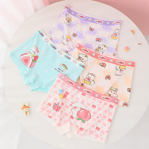 女童内裤A类纯棉平角裤中大童小童女孩少年学生A类四角儿童内裤女 商品图0