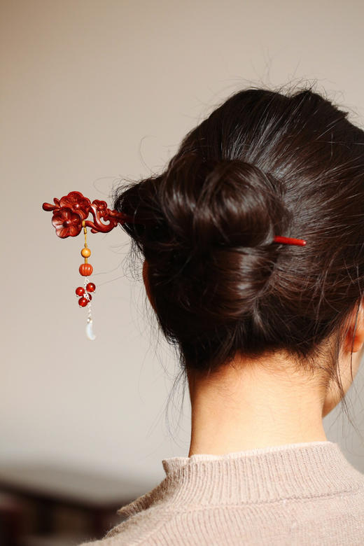 【青山特惠】小叶紫檀【桃夭】发簪 s50 商品图7