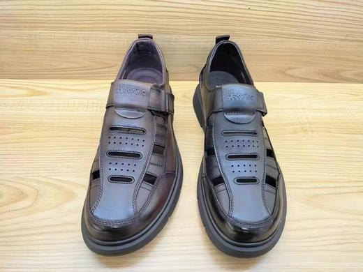 豪行正品2023夏季新款男鞋13262358纯皮简约商务正装透气皮鞋凉鞋 商品图3