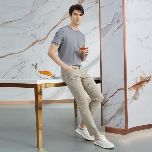 【高端系列】柒牌棋盘格提花短袖T恤男2024夏季新款时尚休闲上衣	126T72310 商品图3