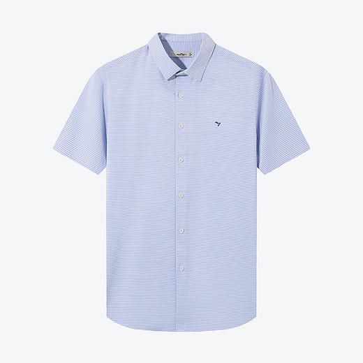 【含竹纤维】柒牌格子短袖衬衫男士2024夏季新款中年商务休闲衬衣	126A70410 商品图4