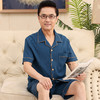 【中老年睡衣】夏季薄款男士短袖 纯棉中年爸爸休闲宽松大码家居服套装 父亲节 商品缩略图13