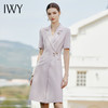 IWY/清新粉色西装领连衣裙女高端显白收腰西装裙播音主持人美容院Q1132-P 商品缩略图0