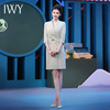 IWY/绿色教师录课正装西装连衣裙女七分袖播音主持人演讲比赛服装Q14235 商品缩略图3