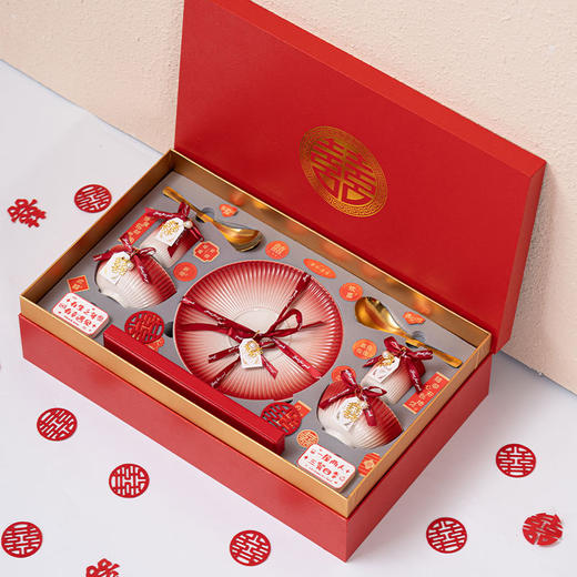 新婚礼物送新人新娘创意餐具碗碟盘礼盒套装 商品图0