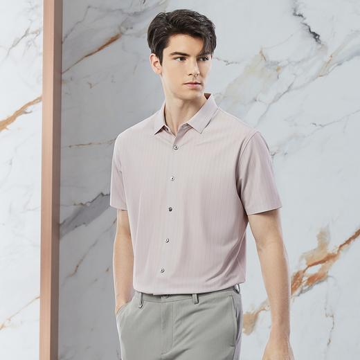 【高端系列】柒牌条纹衬衫男士夏季新款凉感舒适时尚休闲短袖衬衣	126A70630 商品图1