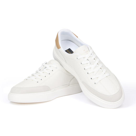 【特价】柒牌板鞋男款2024春夏新款运动休闲鞋时尚潮流百搭白色男士低帮鞋	126X70110 商品图1