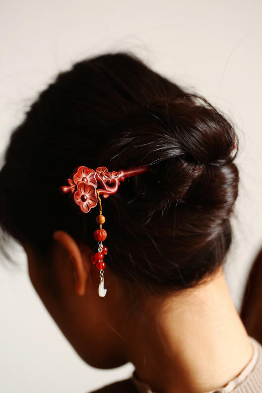 【青山特惠】小叶紫檀【桃夭】发簪 s50 商品图8