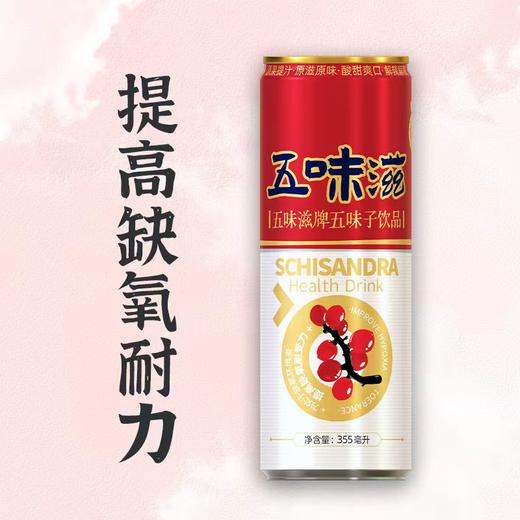 【东北特产】五味滋饮料355ml/罐   五味子清爽气泡水  酸甜解腻夏季梳打饮品  运动健身家庭聚会 商品图2