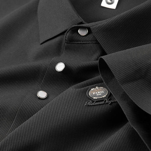 【商务高端短袖POLO衫】男士免烫弹力垂感华夫格T恤 上衣潮流 父亲节 商品图7