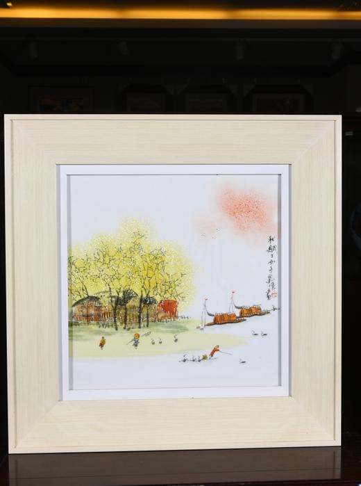 釉上彩秋赋瓷板 商品图0