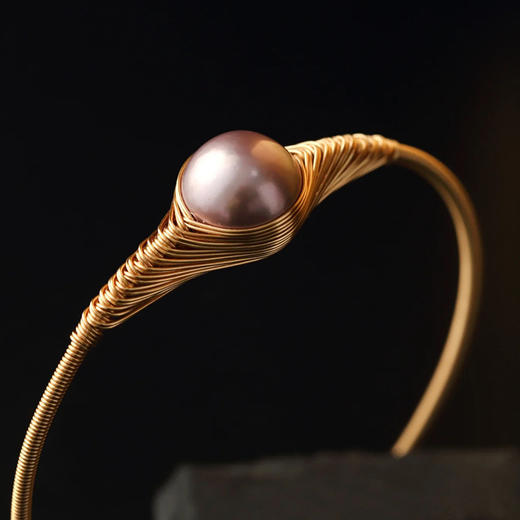 ysxb-05002【云赏珠宝】天然爱迪生珍珠缠丝法式手镯多色 商品图5