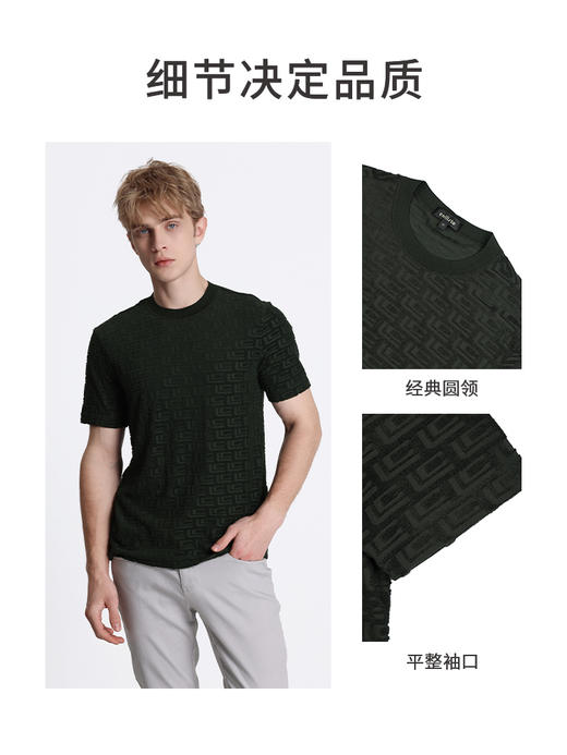 callisto深绿棉混纺短袖T恤 STTSS131Y 商品图2