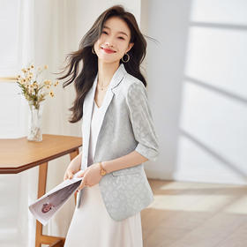 雀说新款夏季时尚法式高级感休闲薄款修身西服防晒衣AL3915