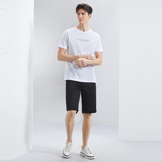 【冰茶素】柒牌短袖T恤男2024夏季新款时尚休闲中青年圆领体恤衫	126T71790 商品图3