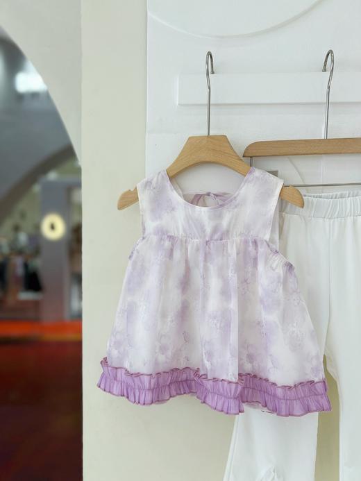 紫飞飞袖小花上衣 商品图2